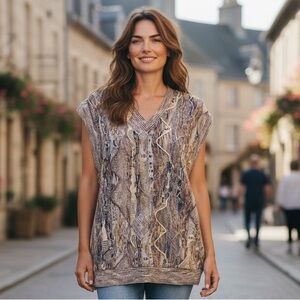 Tundra Canada New with Tag Vest Sweater Size XL Cotton Rayon Blend V Neck Unisex